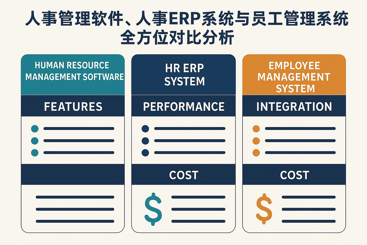 人事管理软件、人事ERP系统与员工管理系统的全方位对比分析