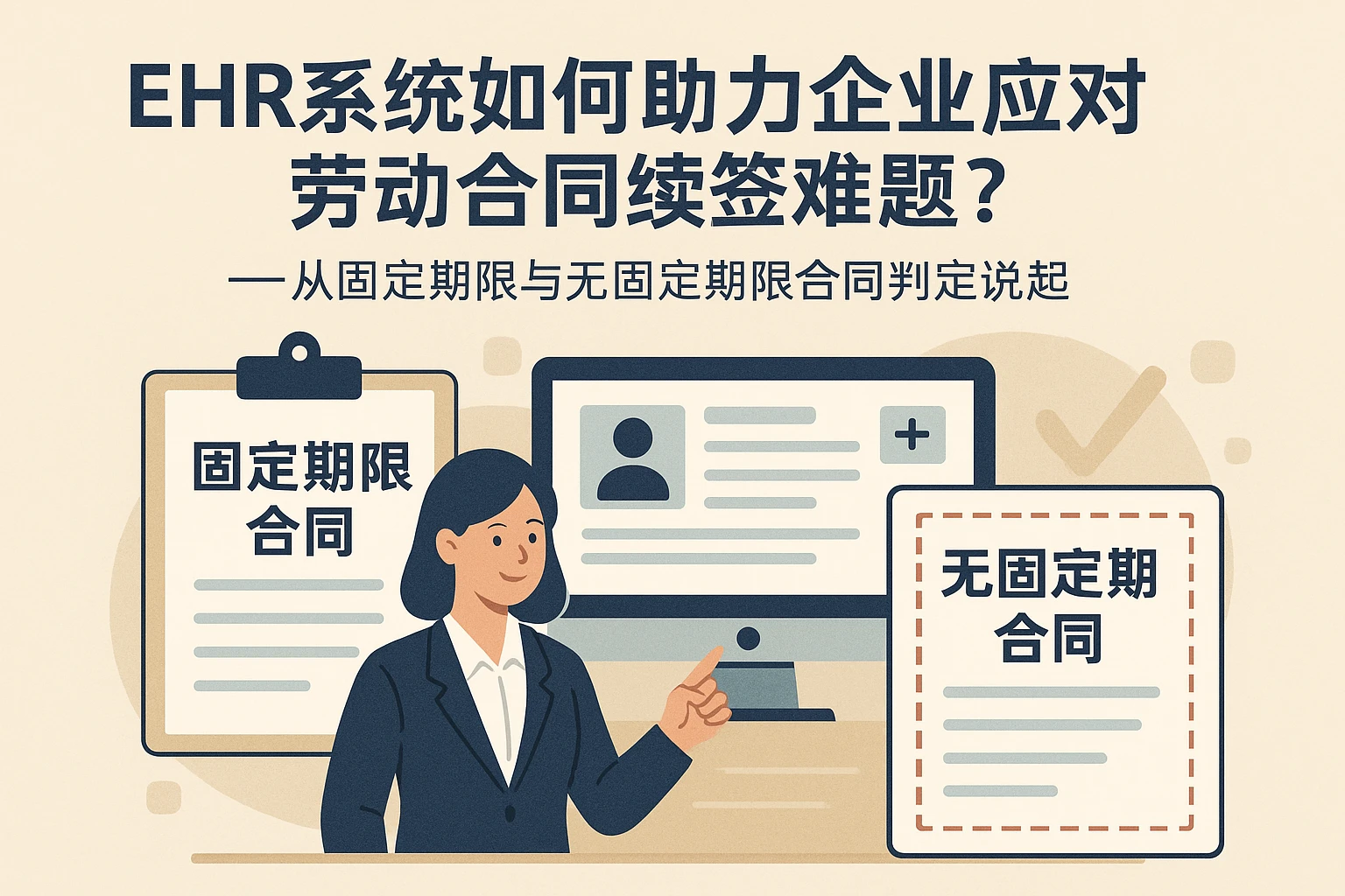 EHR系统如何助力企业应对劳动合同续签难题？——从固定期限与无固定期限合同判定说起