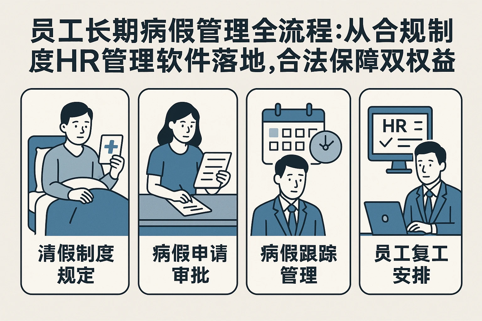 员工长期病假管理全流程：从合规制度到HR管理软件落地，合法保障双方权益