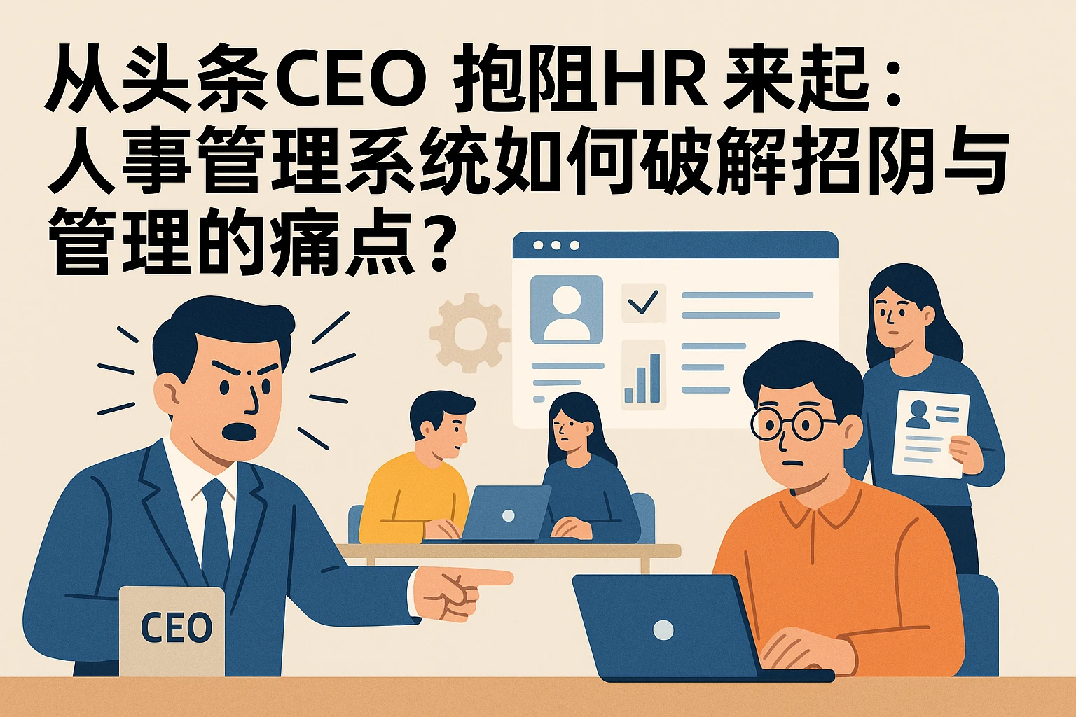 从头条CEO炮轰HR说起:人事管理系统如何破解招聘与管理的痛点?
