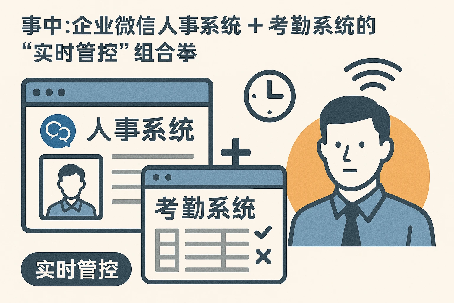 2. 事中：企业微信人事系统+考勤系统的“实时管控”组合拳