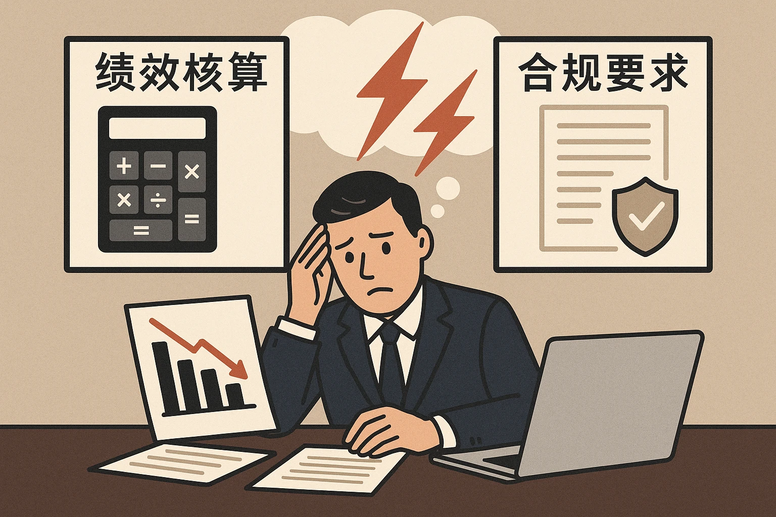 2. 企业管理困境：绩效核算与合规要求的冲突