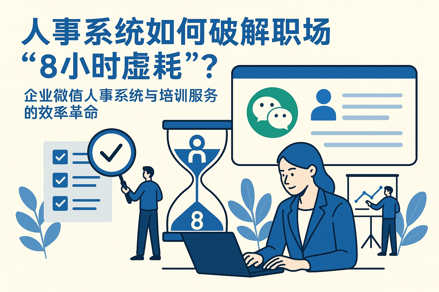 人事系统如何破解职场“8小时虚耗”?企业微信人事系统与培训服务的效率革命