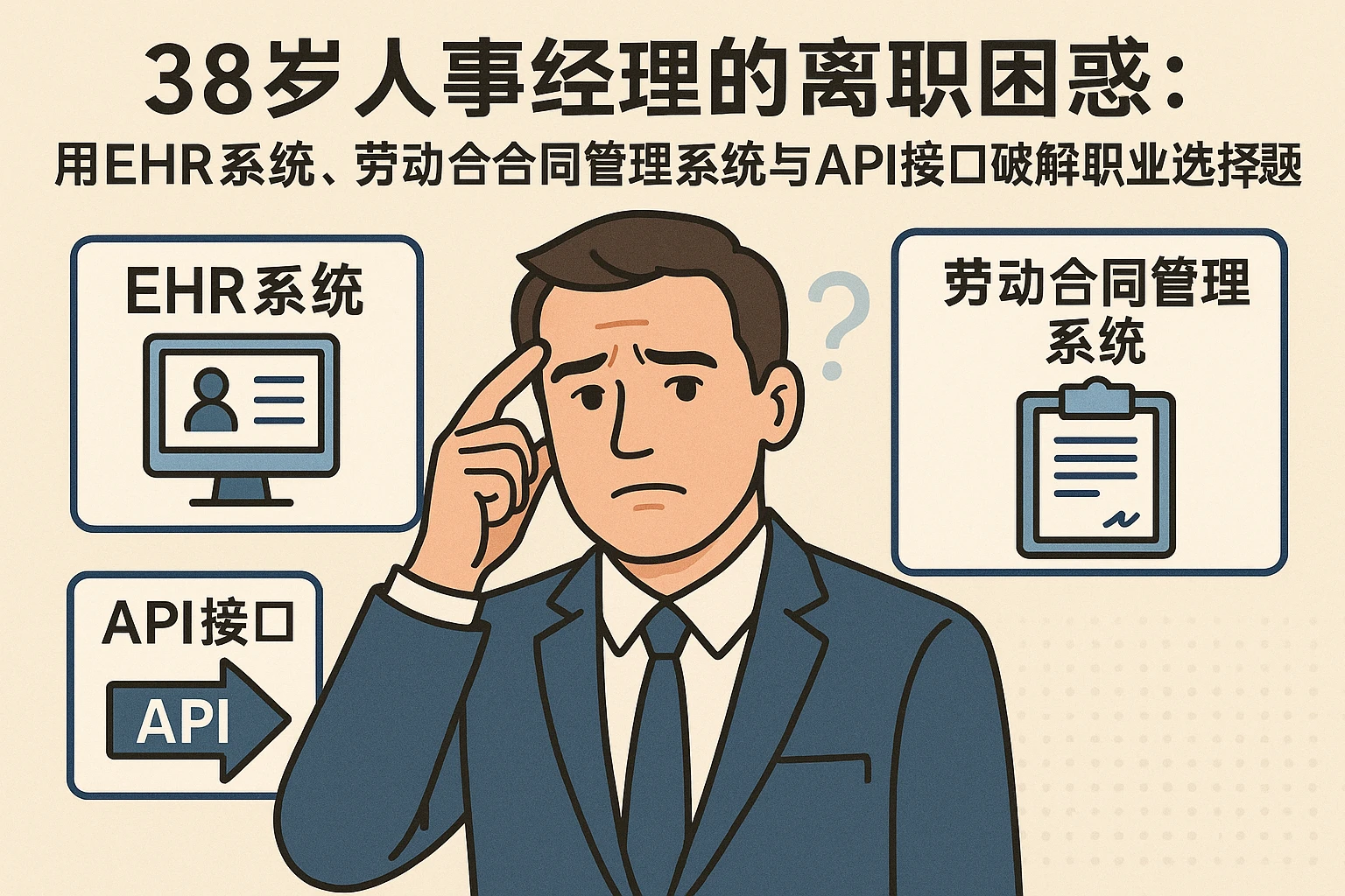 38岁人事经理的离职困惑：用EHR系统、劳动合同管理系统与API接口破解职业选择难题