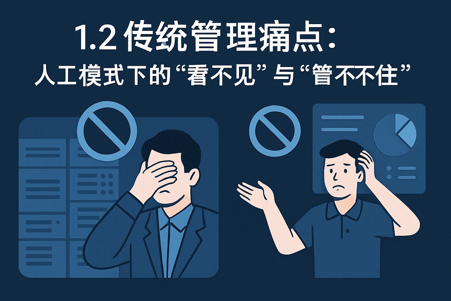 1.2 传统管理痛点：人工模式下的“看不见”与“管不住”