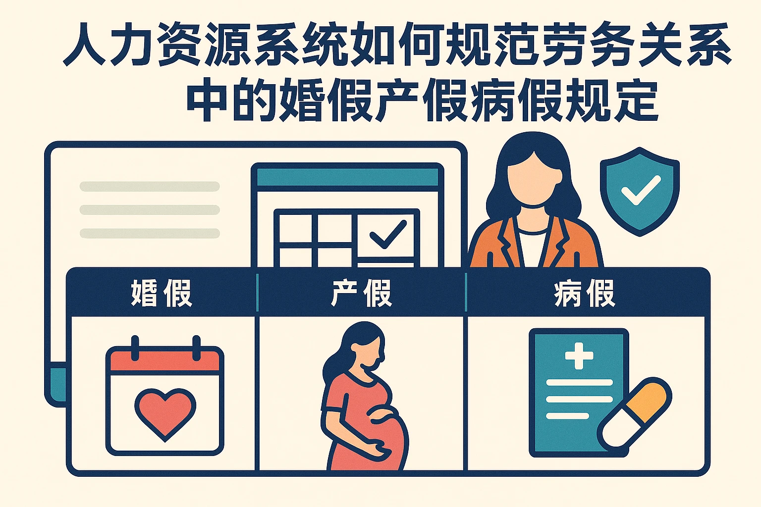 人力资源系统如何规范劳务关系中的婚假产假病假规定