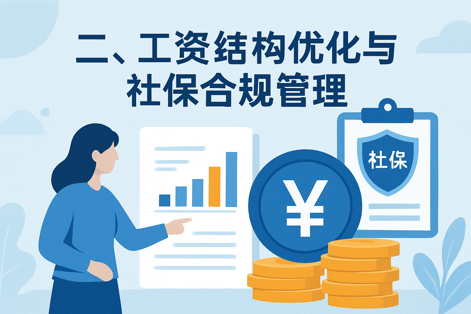 二、工资结构优化与社保合规管理