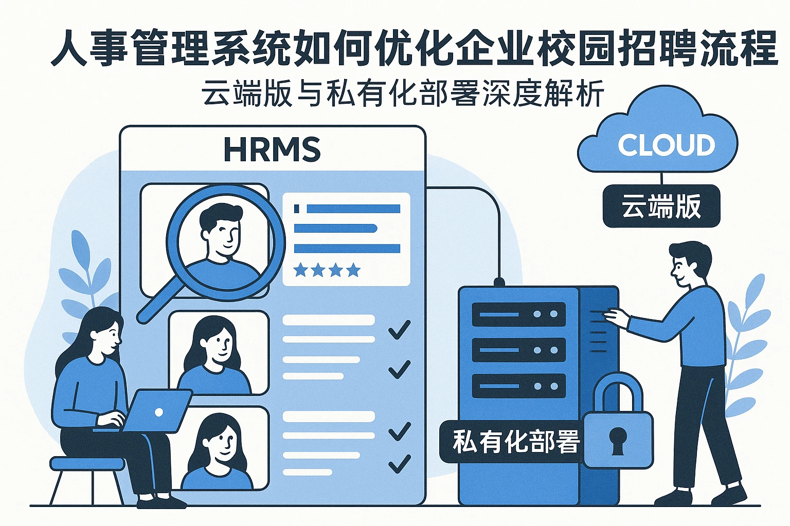 人事管理系统如何优化企业校园招聘流程 - 云端版与私有化部署深度解析