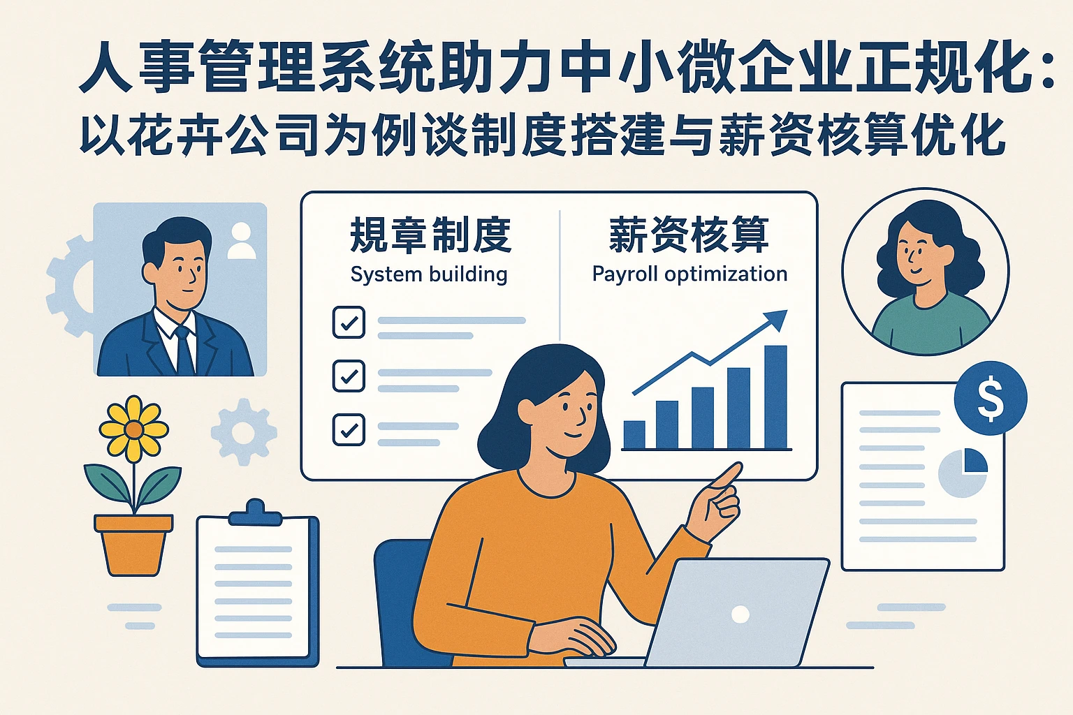 人事管理系统助力中小微企业正规化：以花卉公司为例谈制度搭建与薪资核算优化