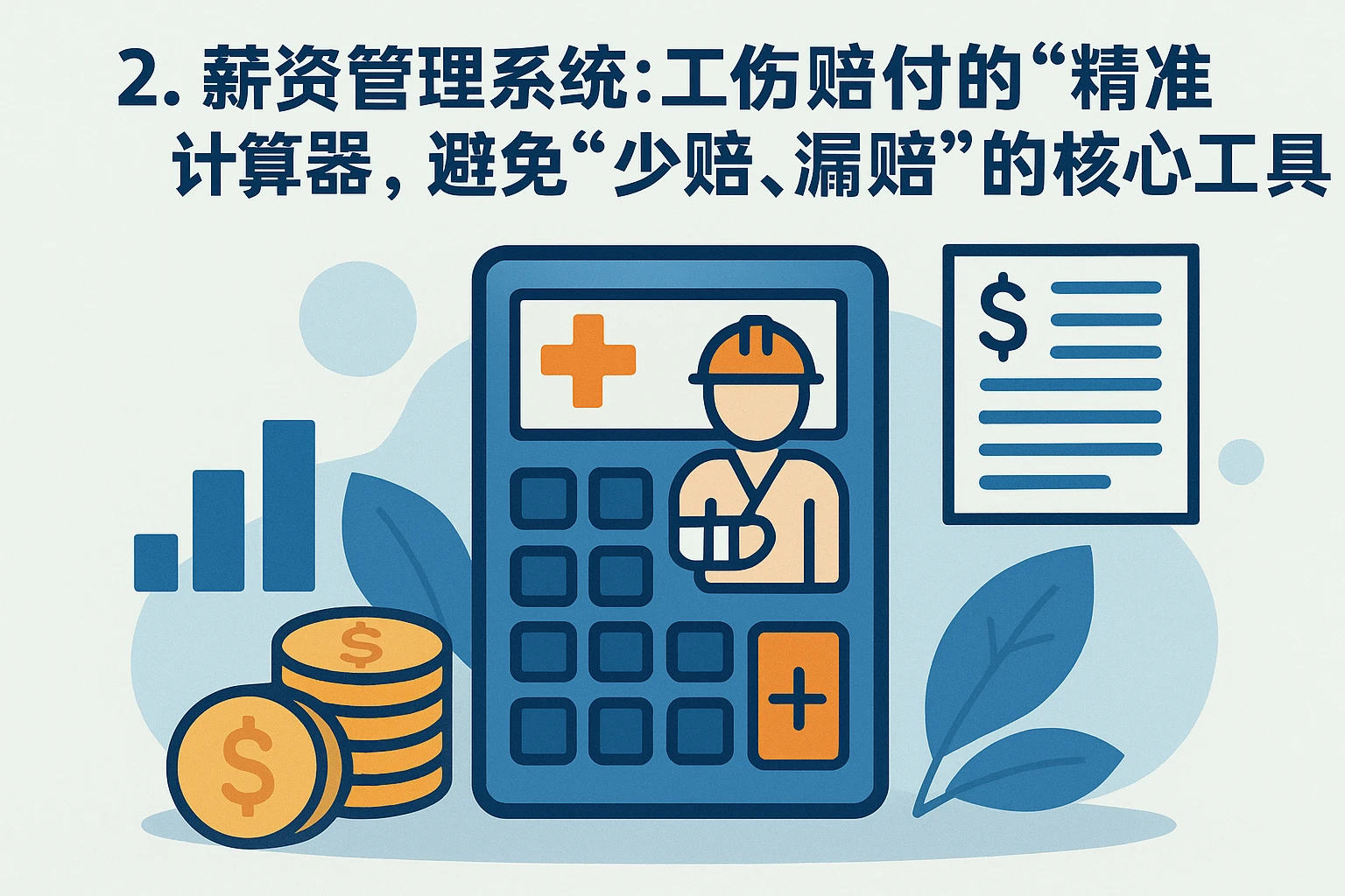 2. 薪资管理系统：工伤赔付的“精准计算器”，避免“少赔、漏赔”的核心工具