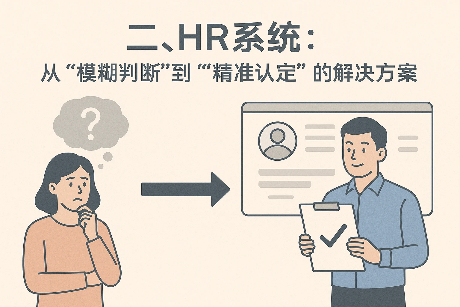 二、HR系统：从“模糊判断”到“精准认定”的解决方案