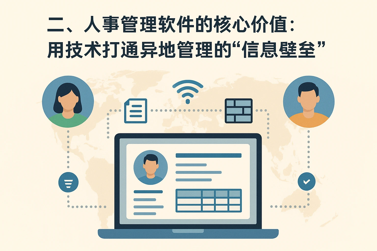 二、人事管理软件的核心价值：用技术打通异地管理的“信息壁垒”
