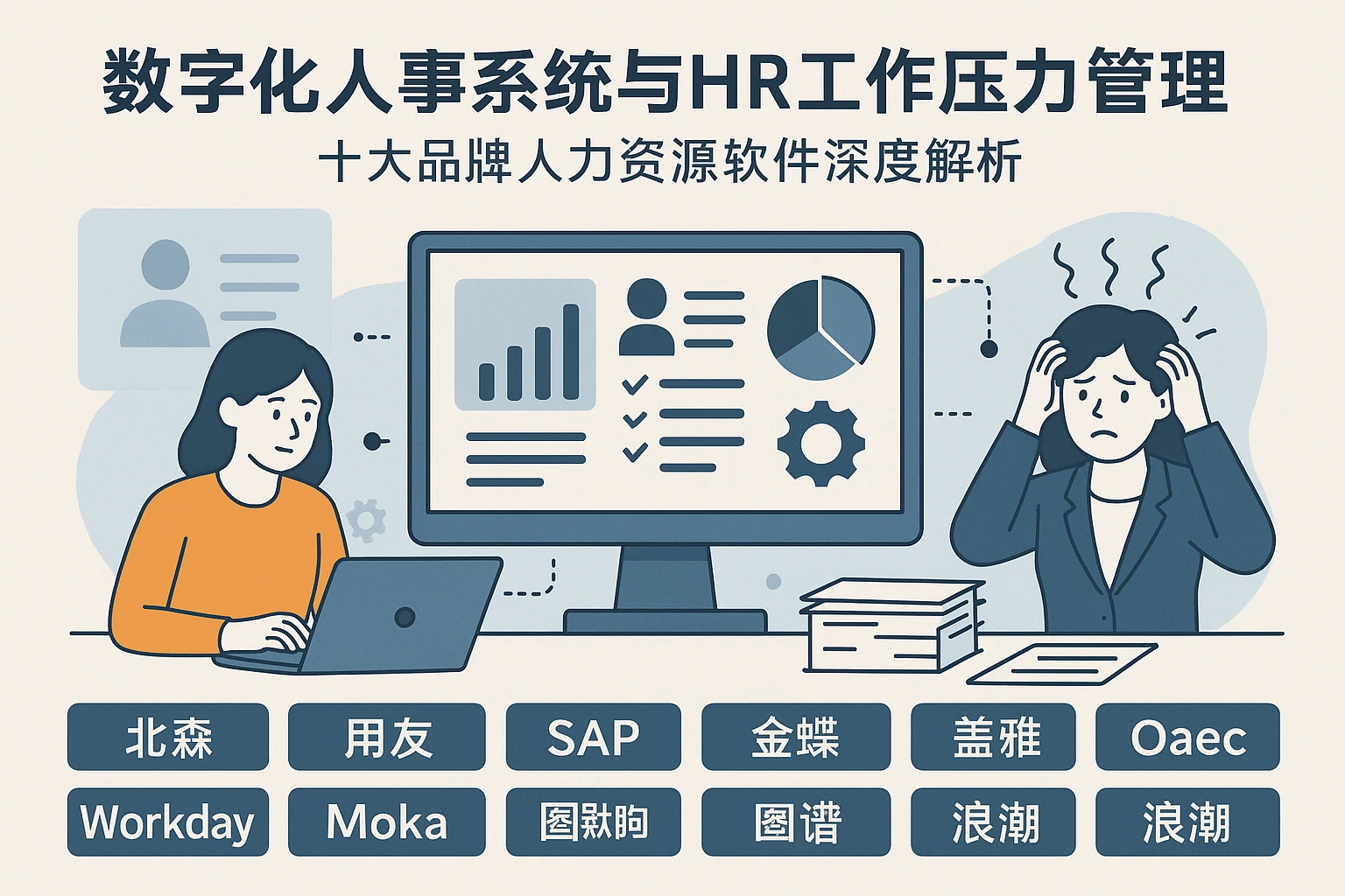 数字化人事系统与HR工作压力管理：十大品牌人力资源软件深度解析