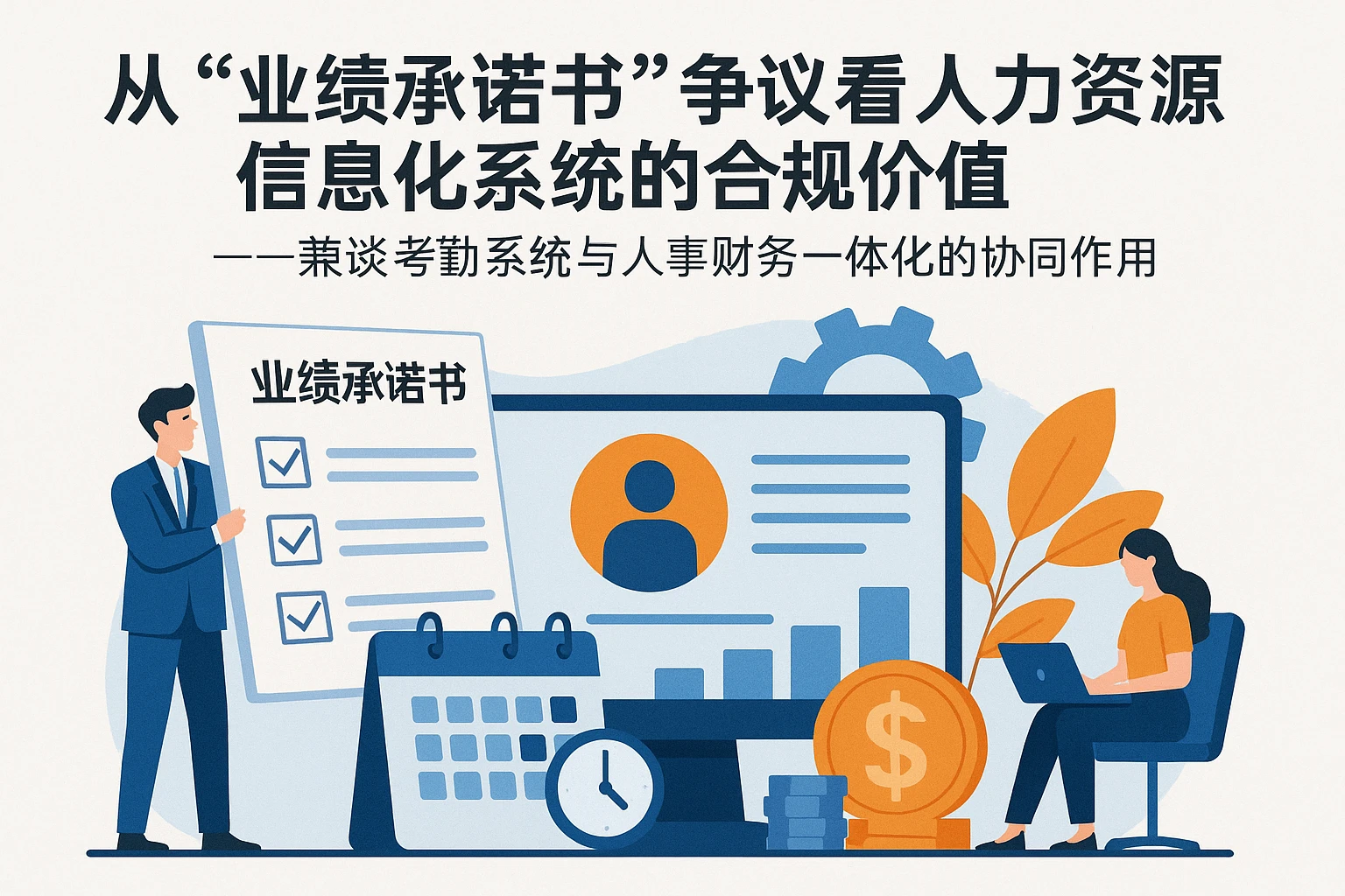 从“业绩承诺书”争议看人力资源信息化系统的合规价值——兼谈考勤系统与人事财务一体化的协同作用