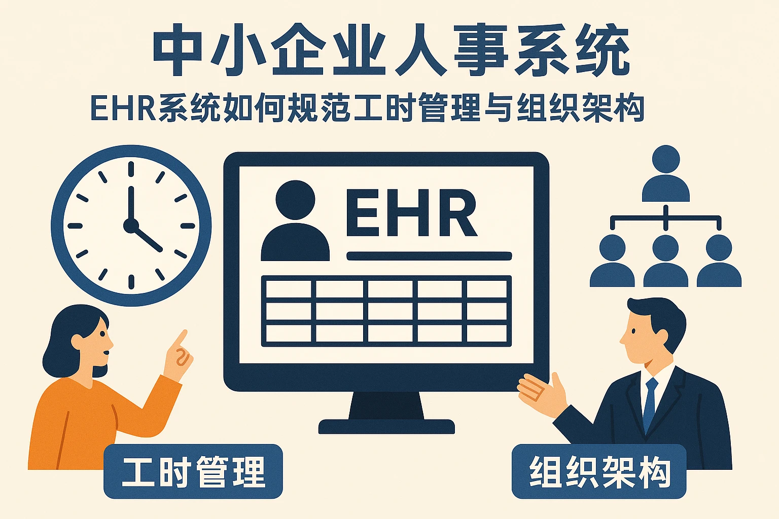 中小企业人事系统:EHR系统如何规范工时管理与组织架构