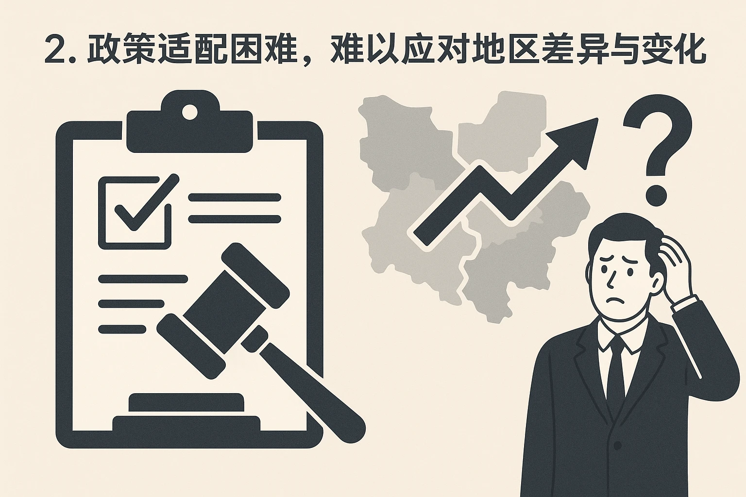 2. 政策适配困难,难以应对地区差异与变化
