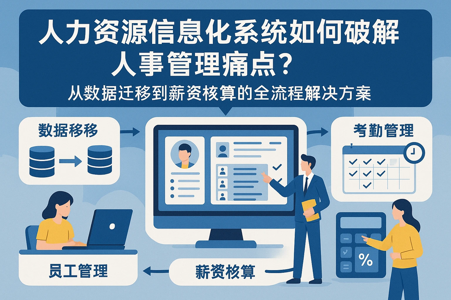 人力资源信息化系统如何破解人事管理痛点？从数据迁移到薪资核算的全流程解决方案