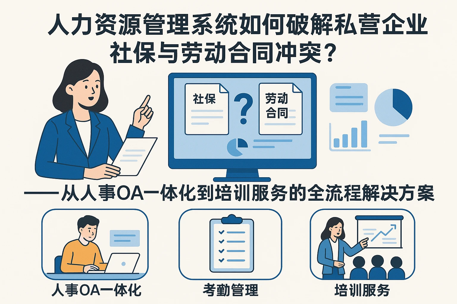 人力资源管理系统如何破解私营企业社保与劳动合同冲突？——从人事OA一体化到培训服务的全流程解决方案