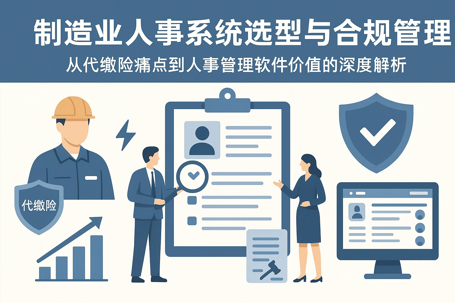制造业人事系统选型与合规管理:从代缴险痛点到人事管理软件价值的深度解析