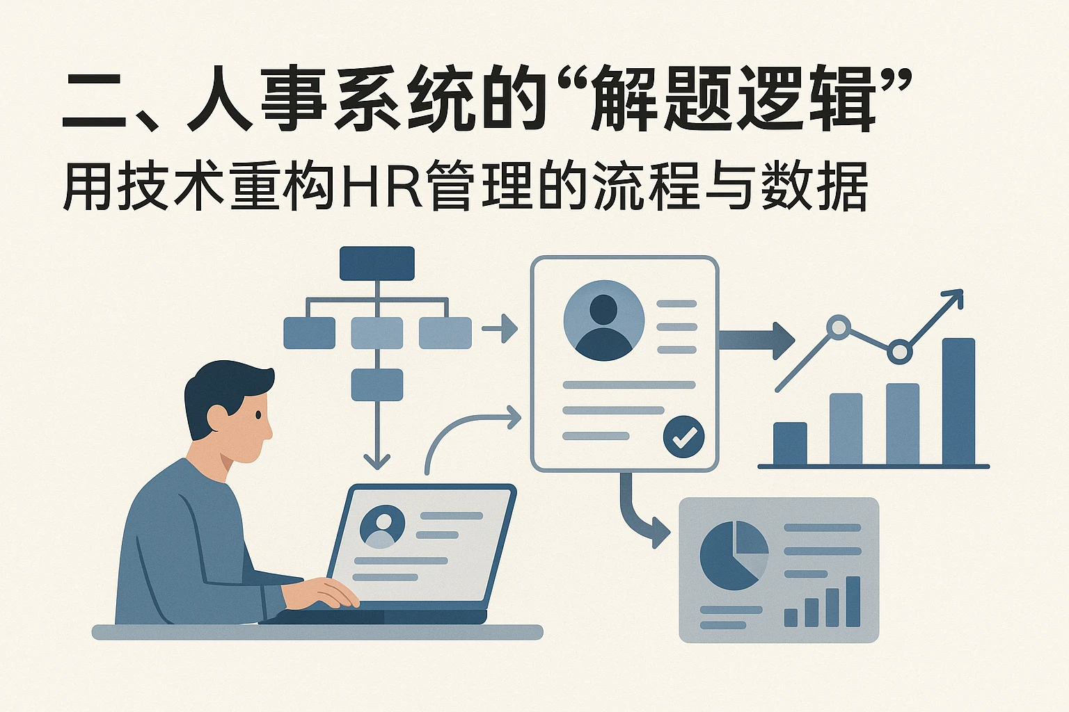 二、人事系统的“解题逻辑”：用技术重构HR管理的流程与数据