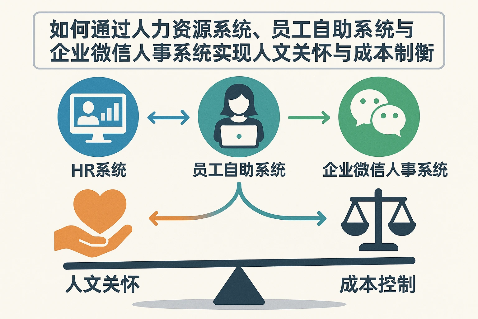 如何通过人力资源系统、员工自助系统与企业微信人事系统实现人文关怀与成本控制的平衡