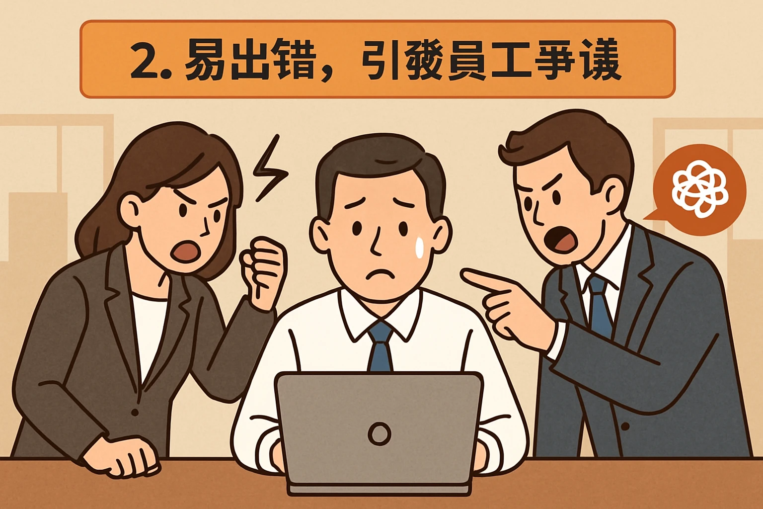 2. 易出错,引发员工争议