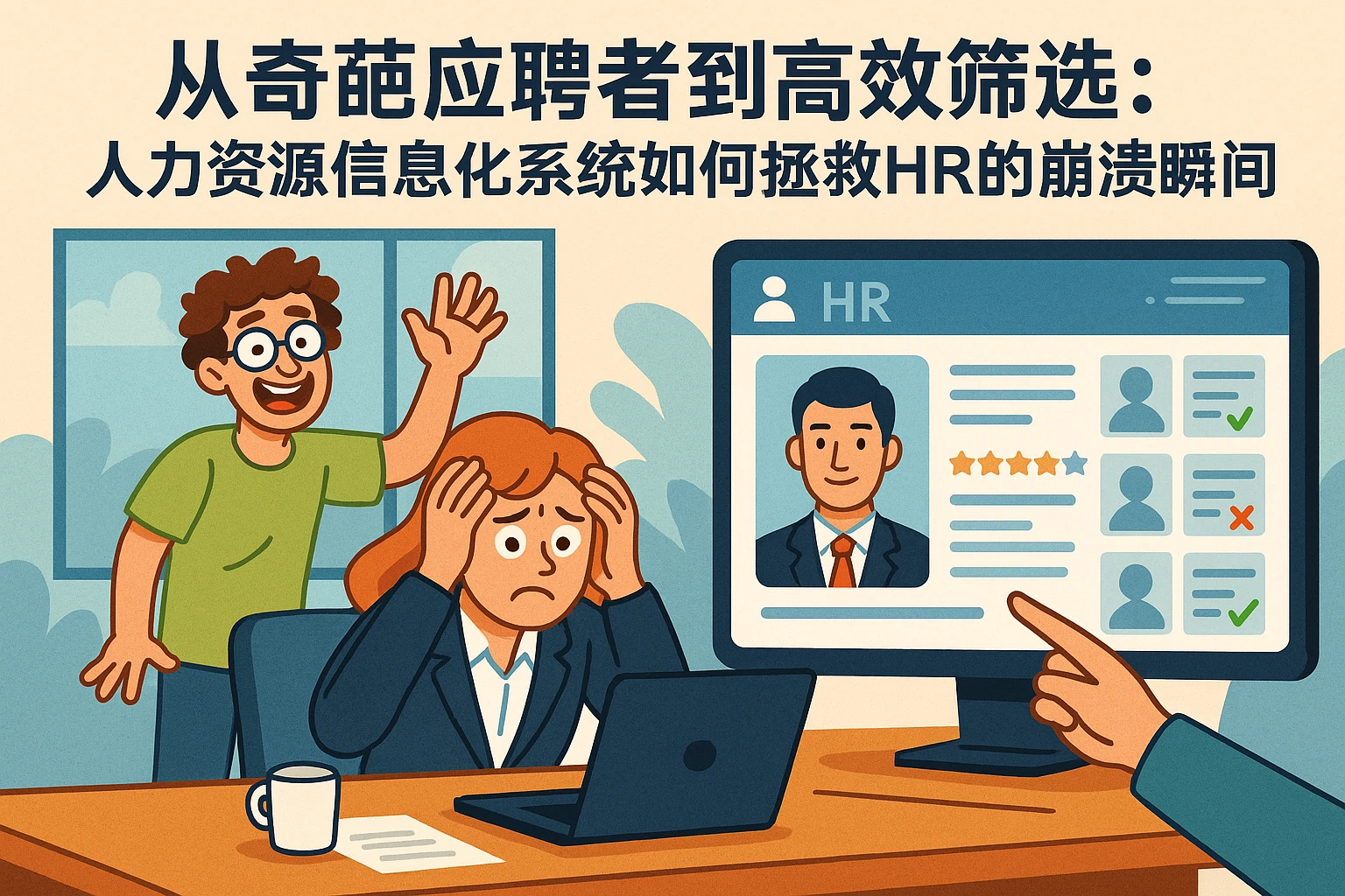 从奇葩应聘者到高效筛选:人力资源信息化系统如何拯救HR的崩溃瞬间