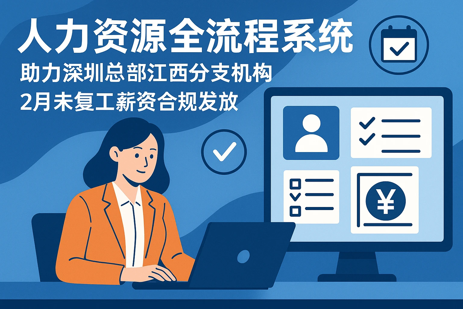 人力资源全流程系统助力深圳总部江西分支机构2月未复工薪资合规发放