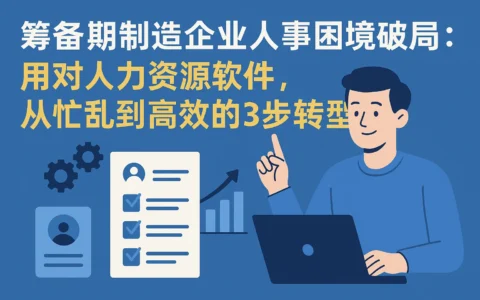 筹备期制造企业人事困境破局：用对人力资源软件，从忙乱到高效的3步转型