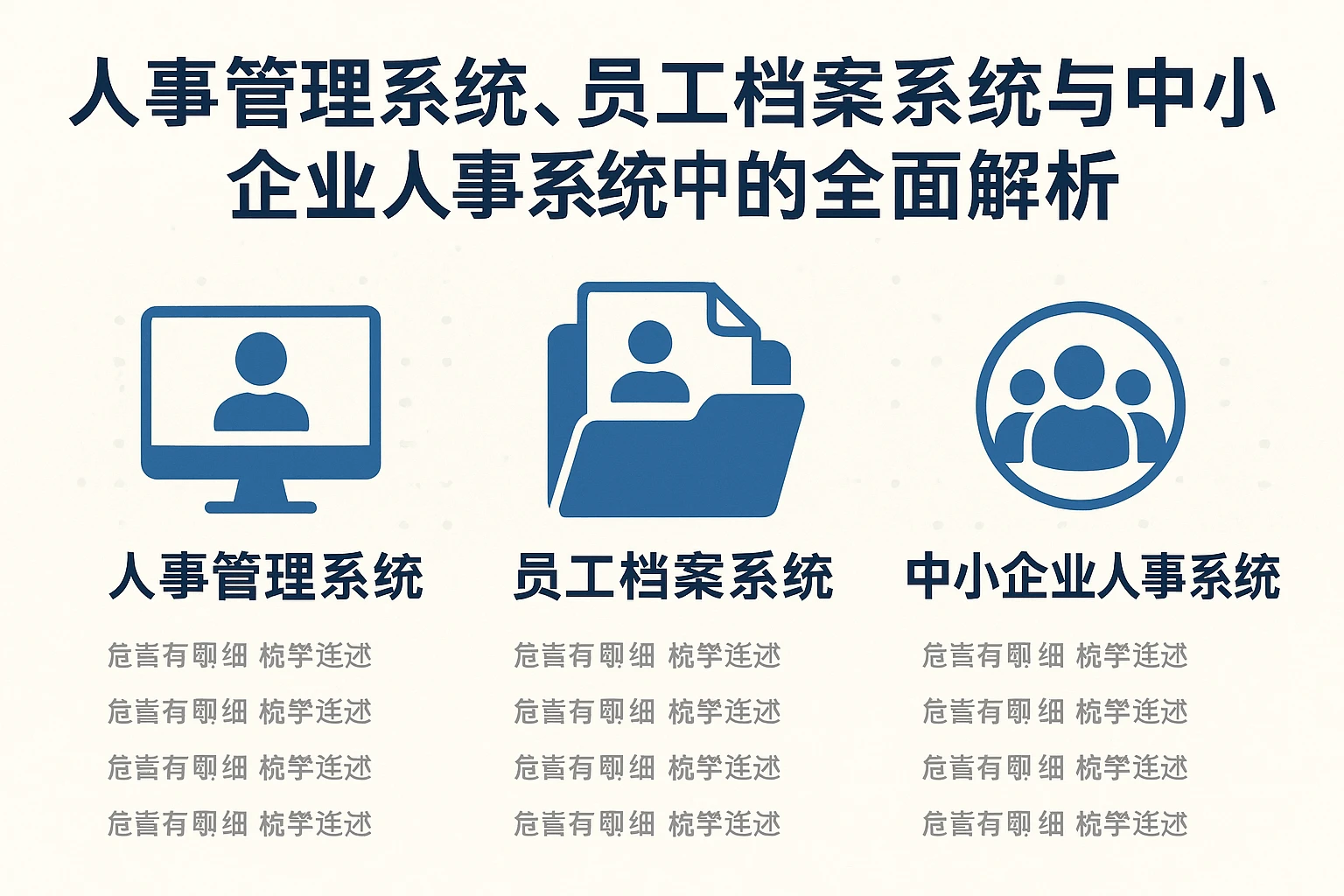 人事管理系统、员工档案系统与中小企业人事系统的全面解析