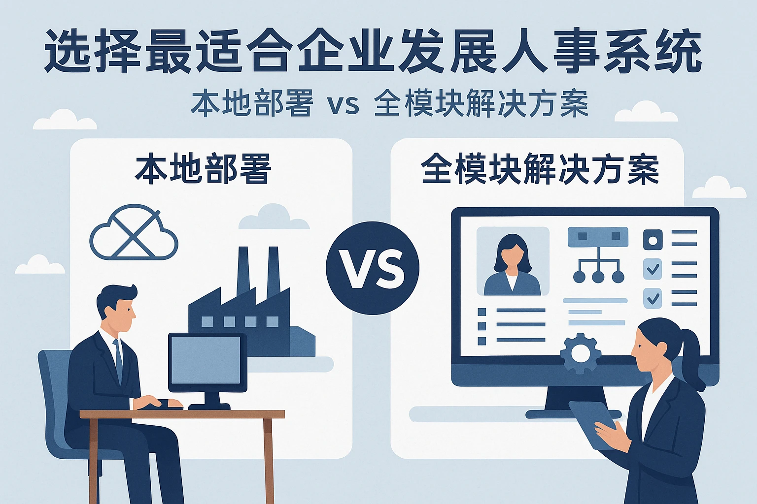 选择最适合企业发展的人事系统：本地部署与全模块解决方案