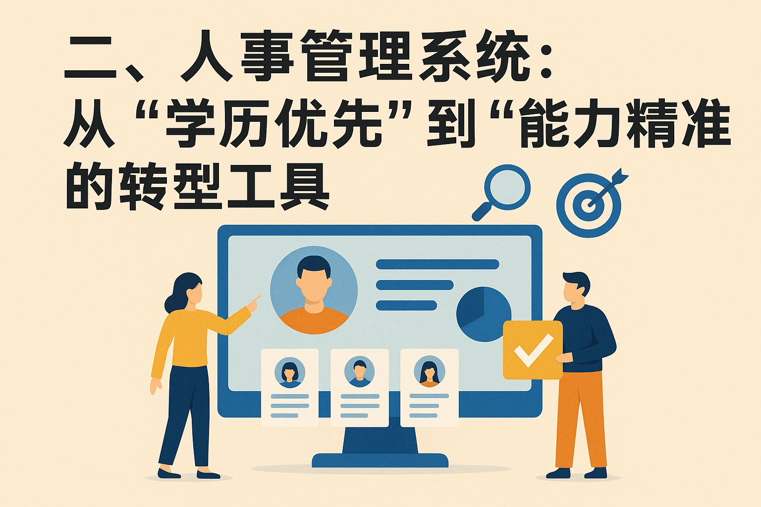 二、人事管理系统:从“学历优先”到“能力精准”的转型工具