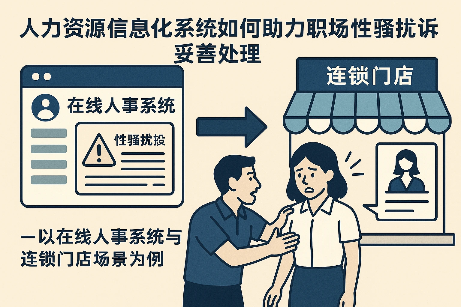 人力资源信息化系统如何助力职场性骚扰投诉妥善处理——以在线人事系统与连锁门店场景为例