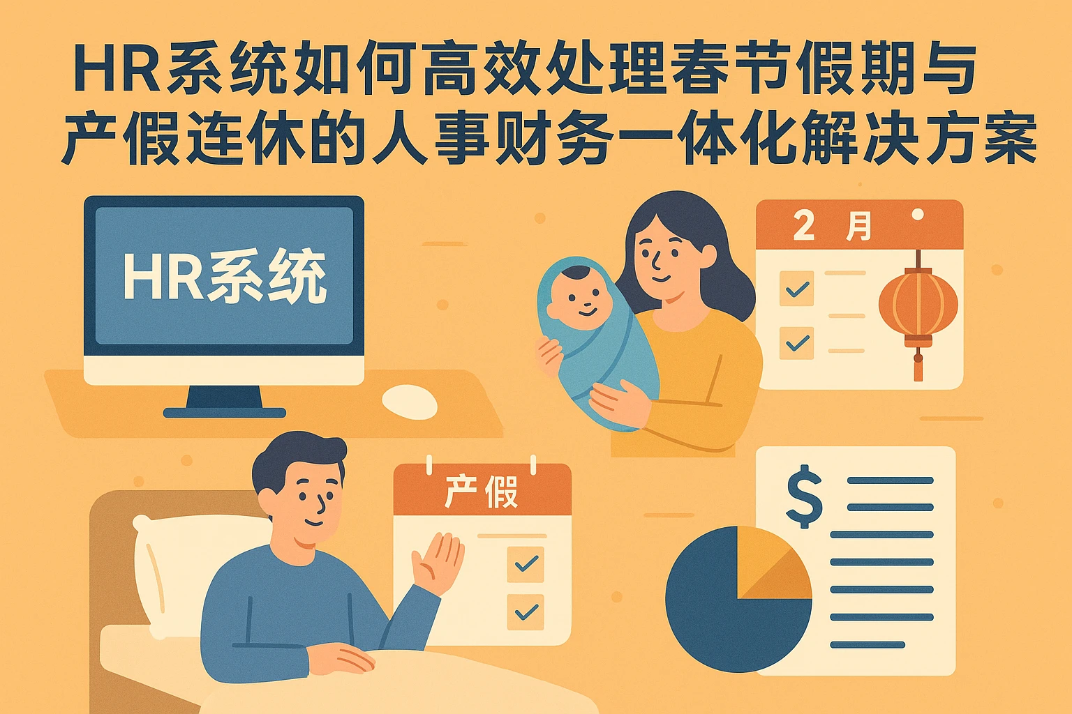 HR系统如何高效处理春节假期与产假连休的人事财务一体化解决方案