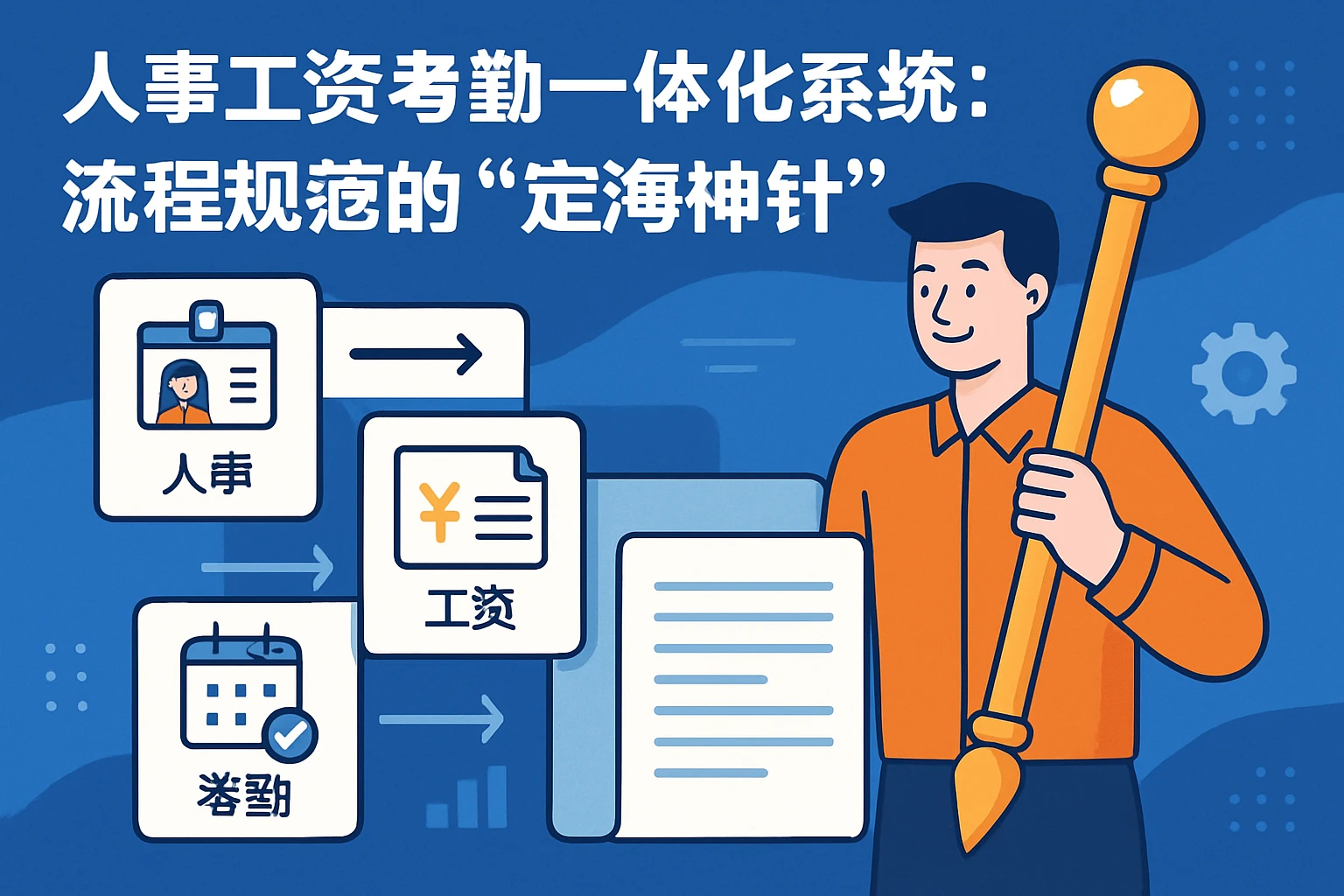 1. 人事工资考勤一体化系统：流程规范的