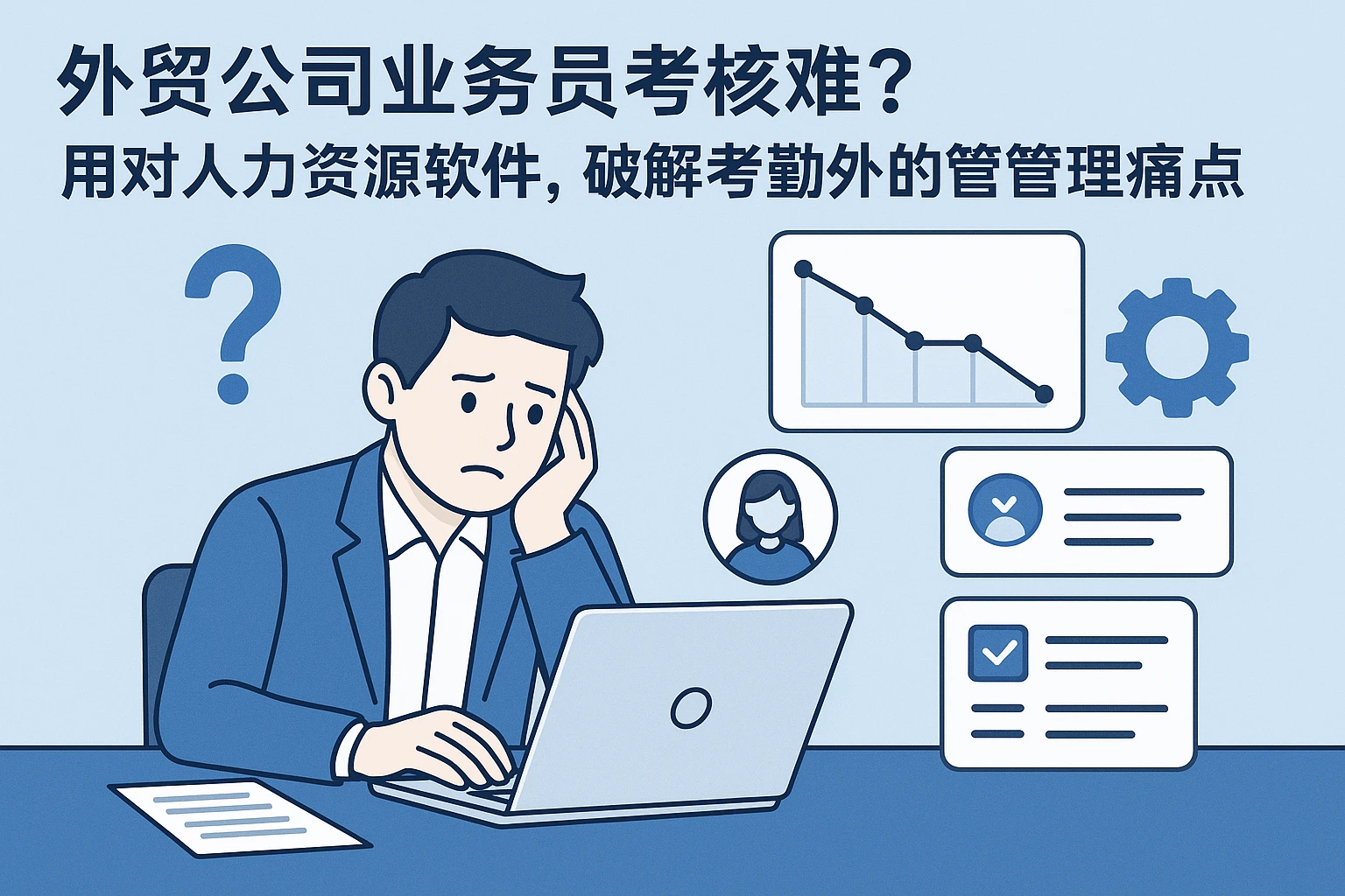 外贸公司业务员考核难?用对人力资源软件,破解考勤外的管理痛点