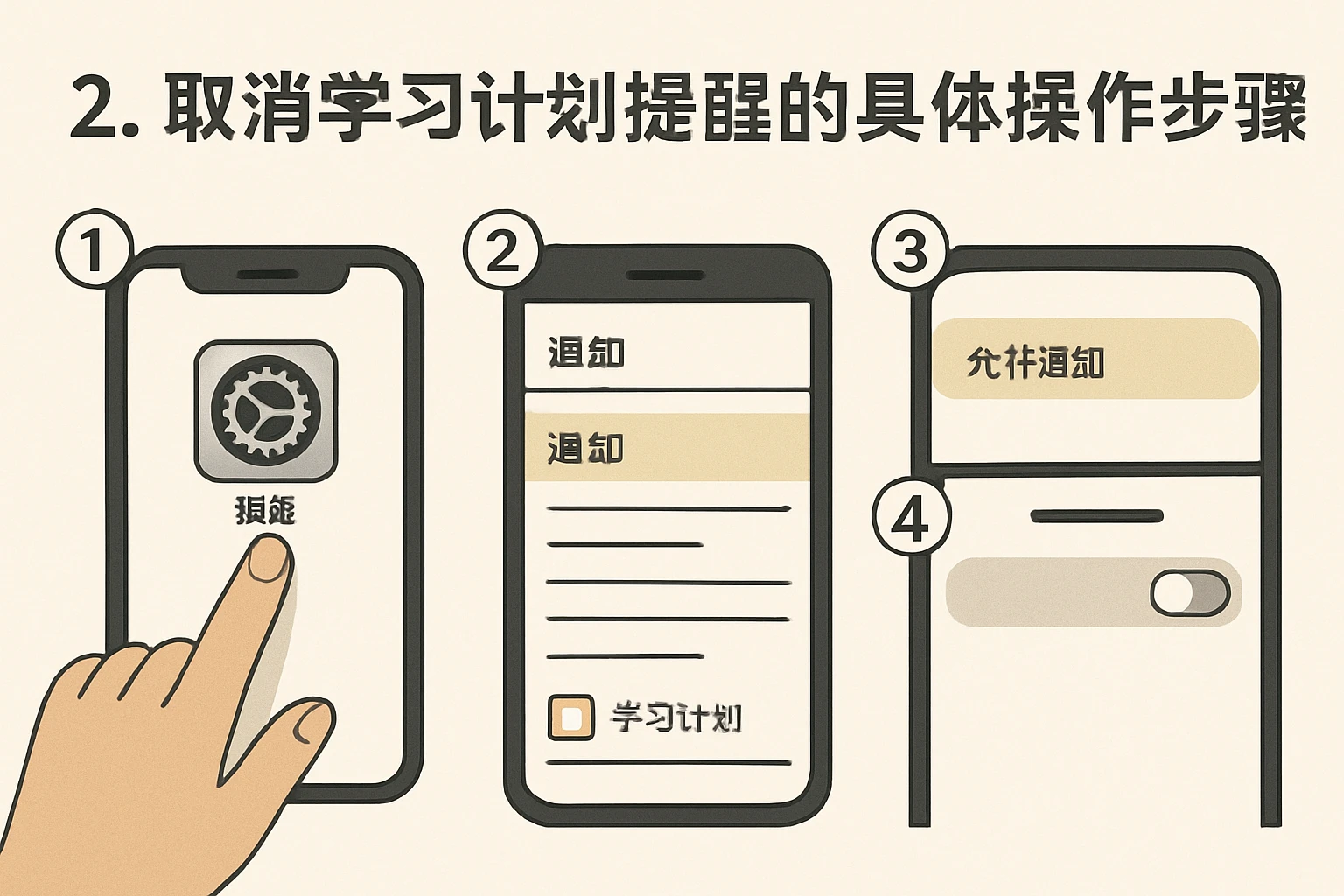 2. 取消学习计划提醒的具体操作步骤