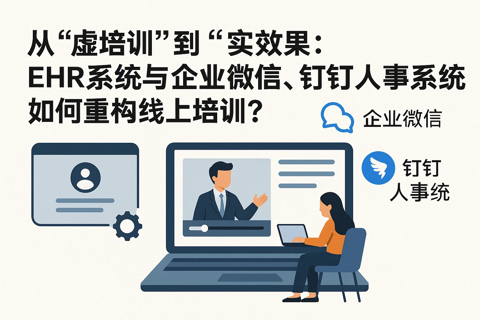 从“虚培训”到“实效果”:EHR系统与企业微信、钉钉人事系统如何重构线上培训?