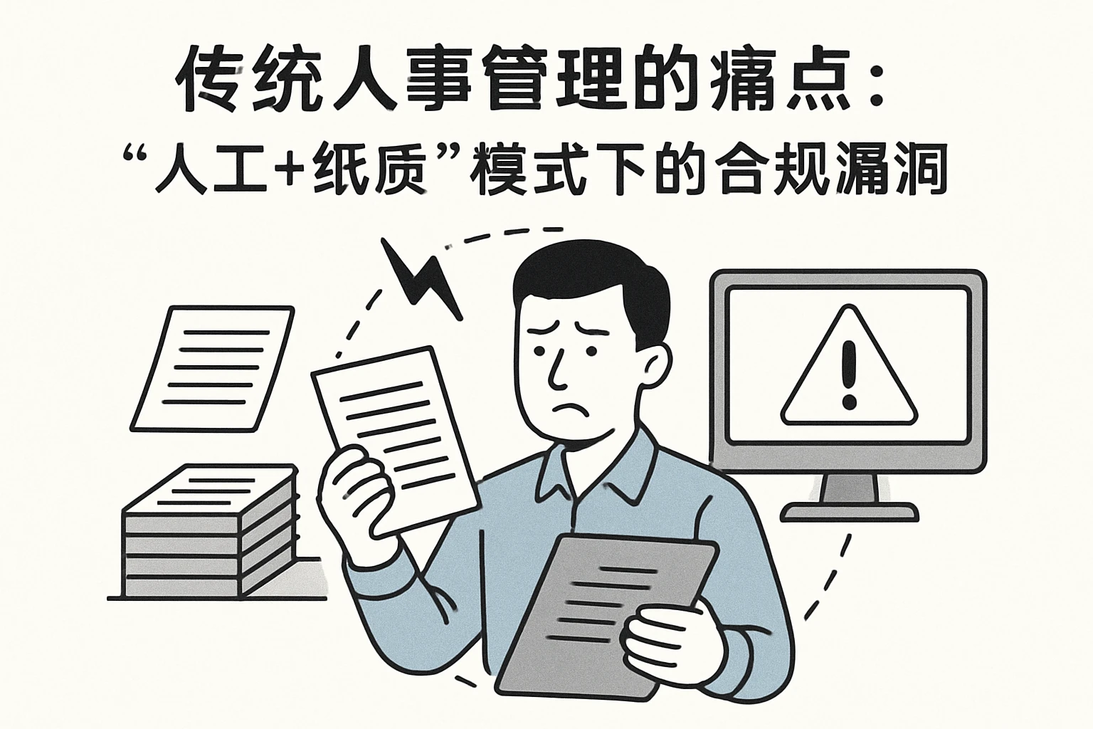 2. 传统人事管理的痛点:“人工+纸质”模式下的合规漏洞