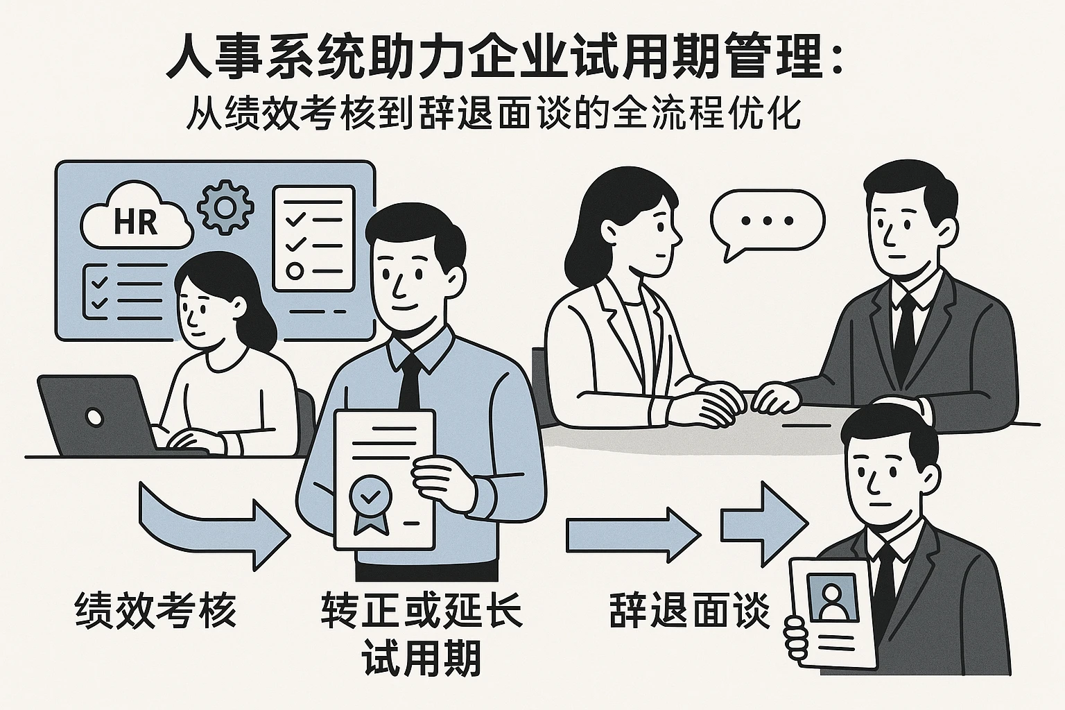 人事系统助力企业试用期管理：从绩效考核到辞退面谈的全流程优化
