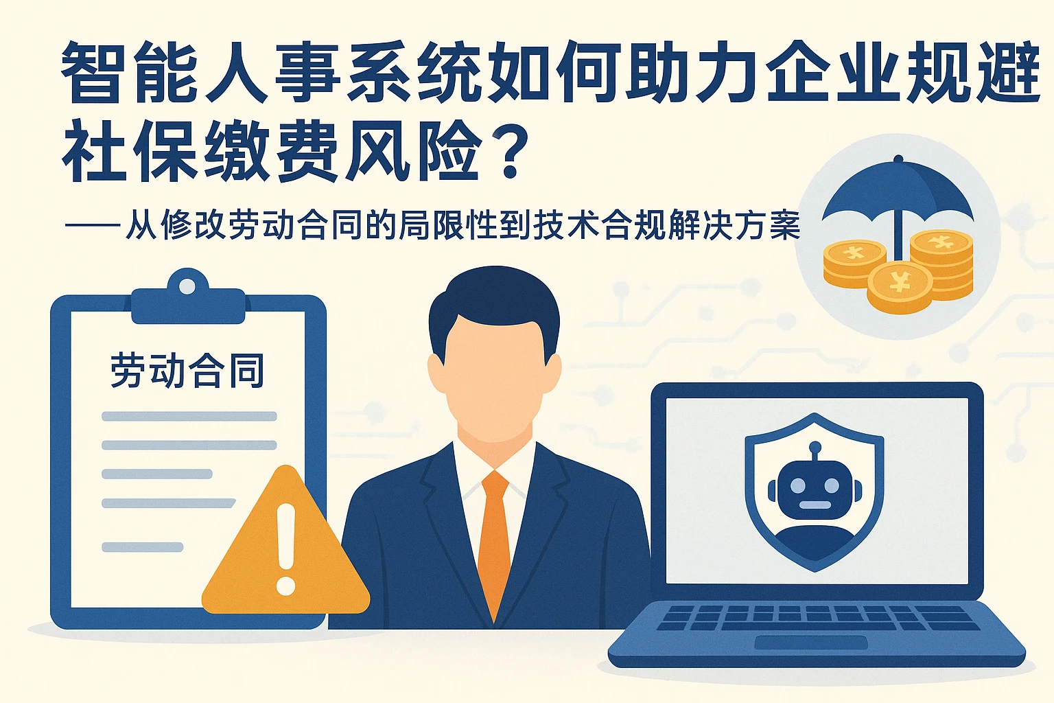 智能人事系统如何助力企业规避社保缴费风险？——从修改劳动合同的局限性到技术合规解决方案