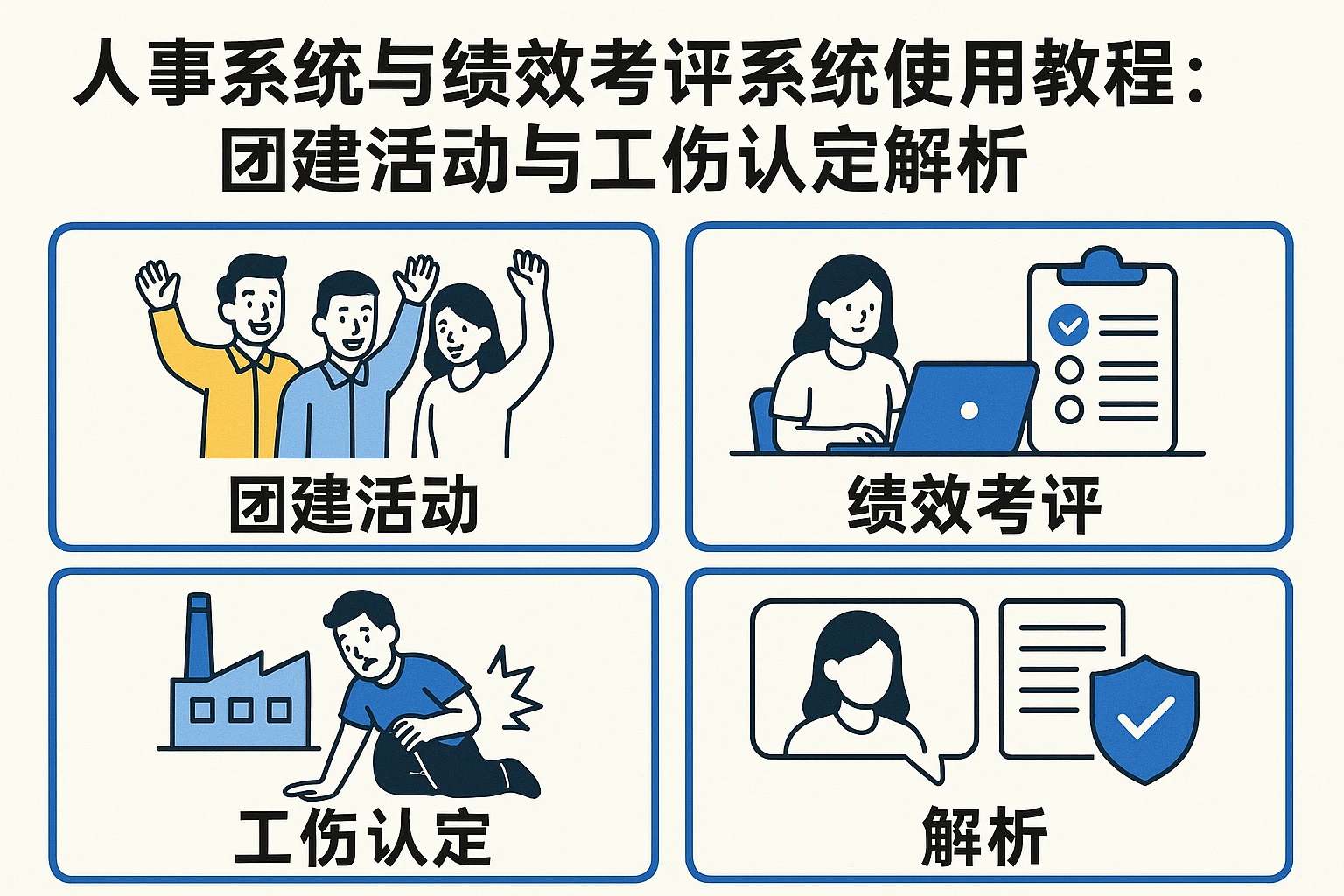 人事系统与绩效考评系统使用教程：团建活动与工伤认定解析