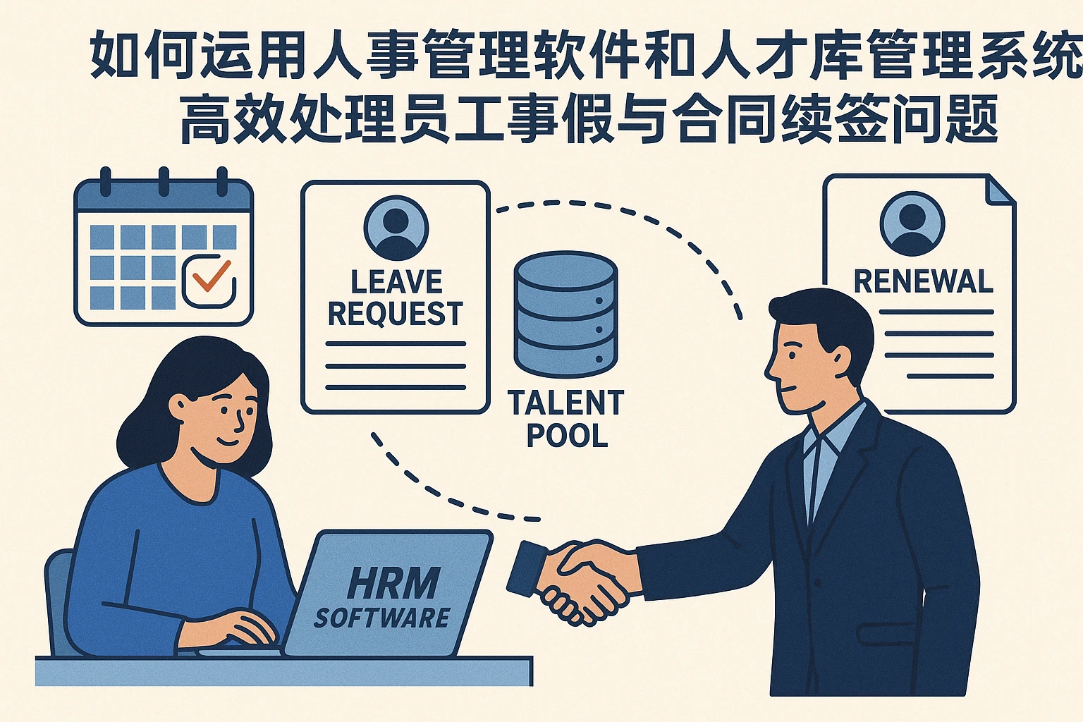 如何运用人事管理软件和人才库管理系统高效处理员工事假与合同续签问题