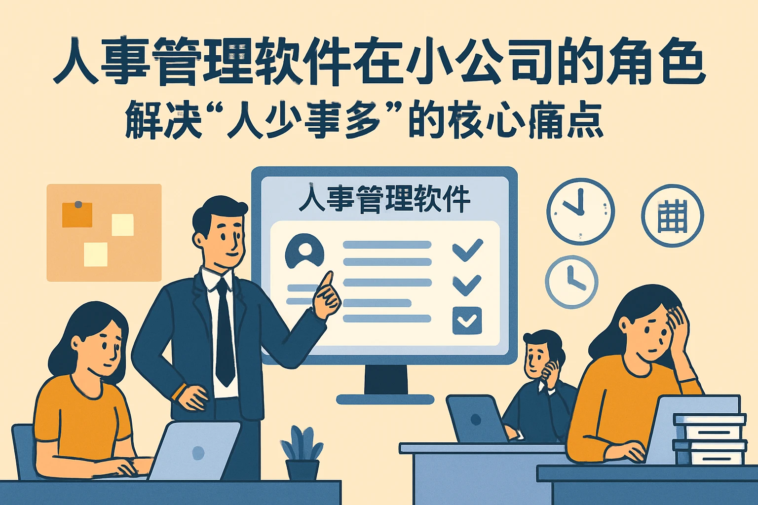 1.2 人事管理软件在小公司的角色:解决“人少事多”的核心痛点