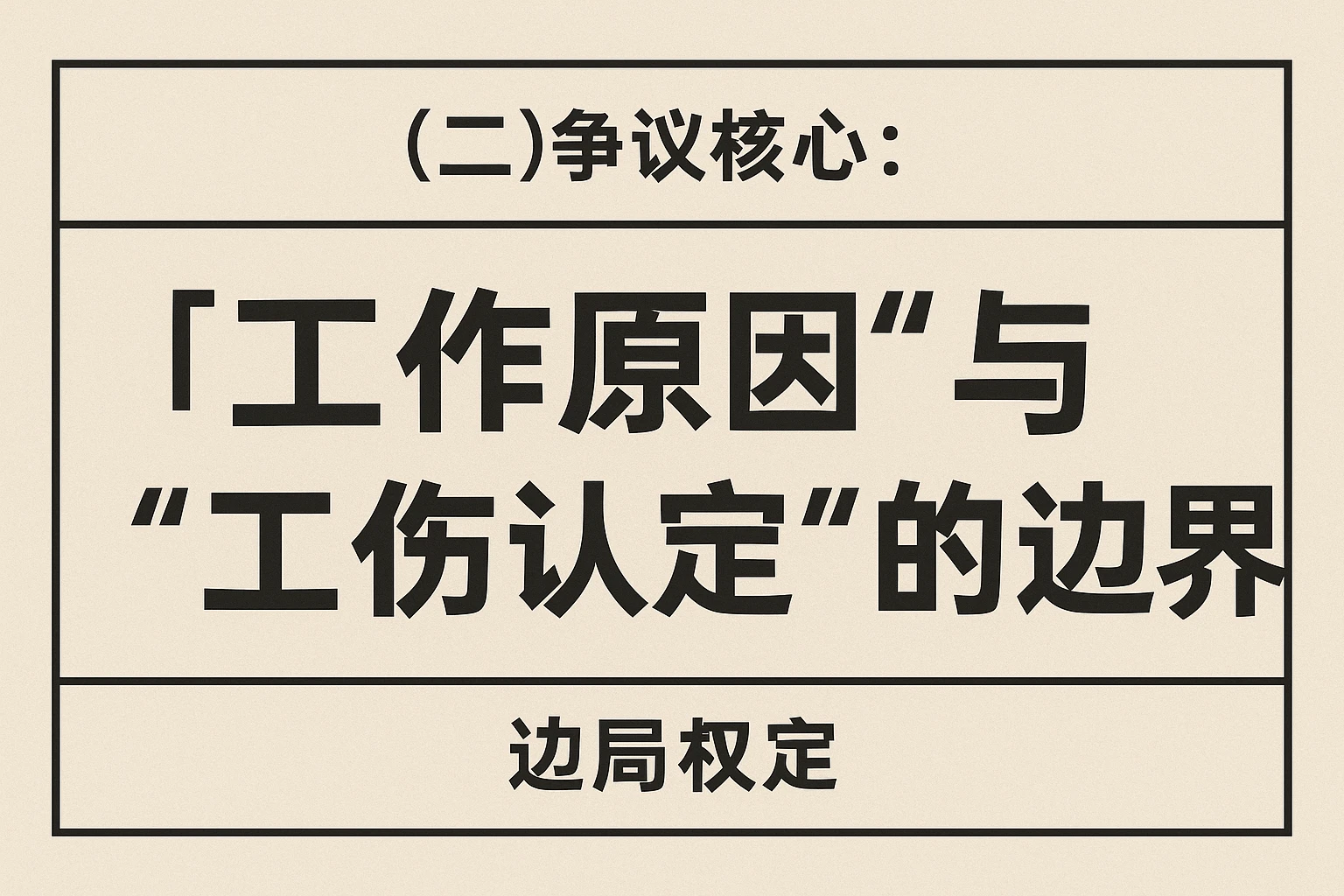 (二)争议核心:“工作原因”与“工伤认定”的边界