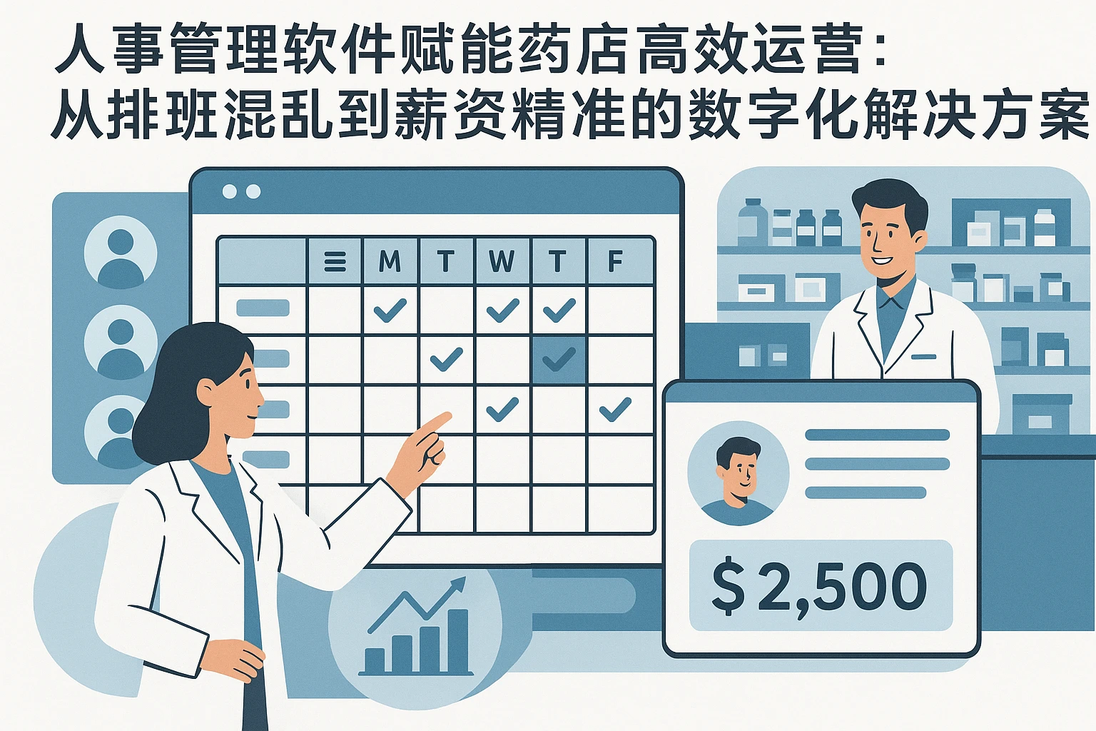人事管理软件赋能药店高效运营：从排班混乱到薪资精准的数字化解决方案