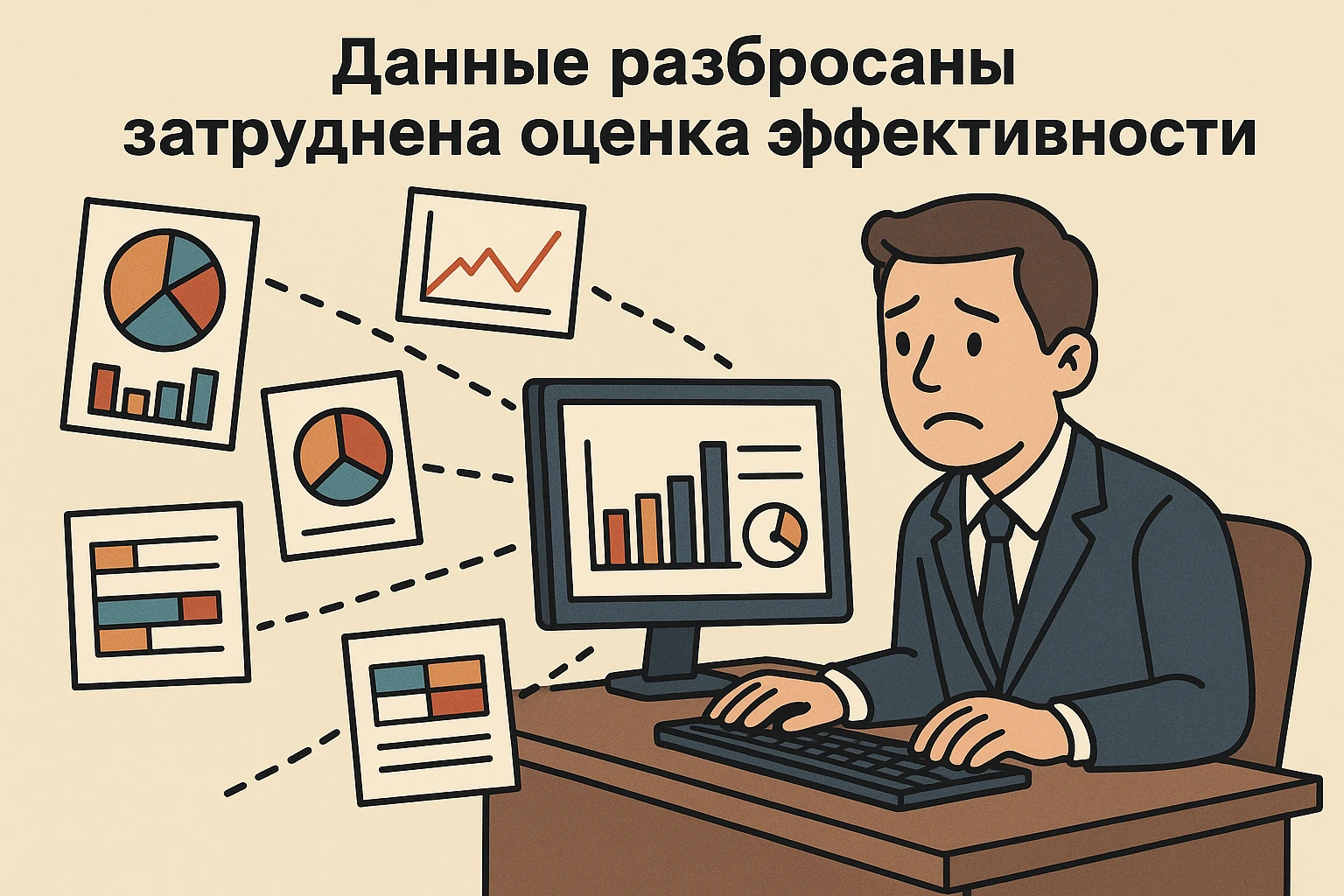 2. 数据分散导致绩效评估困难