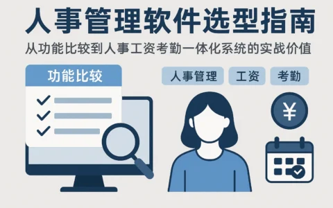 人事管理软件选型指南：从功能比较到人事工资考勤一体化系统的实战价值
