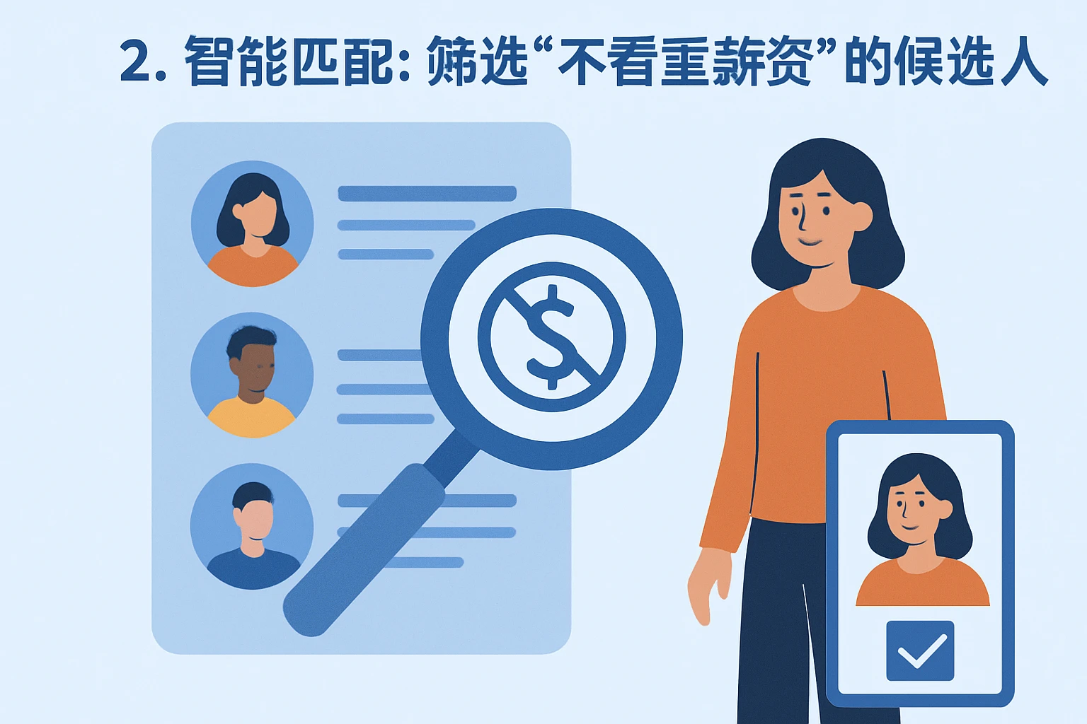 2. 智能匹配：筛选“不看重薪资”的候选人