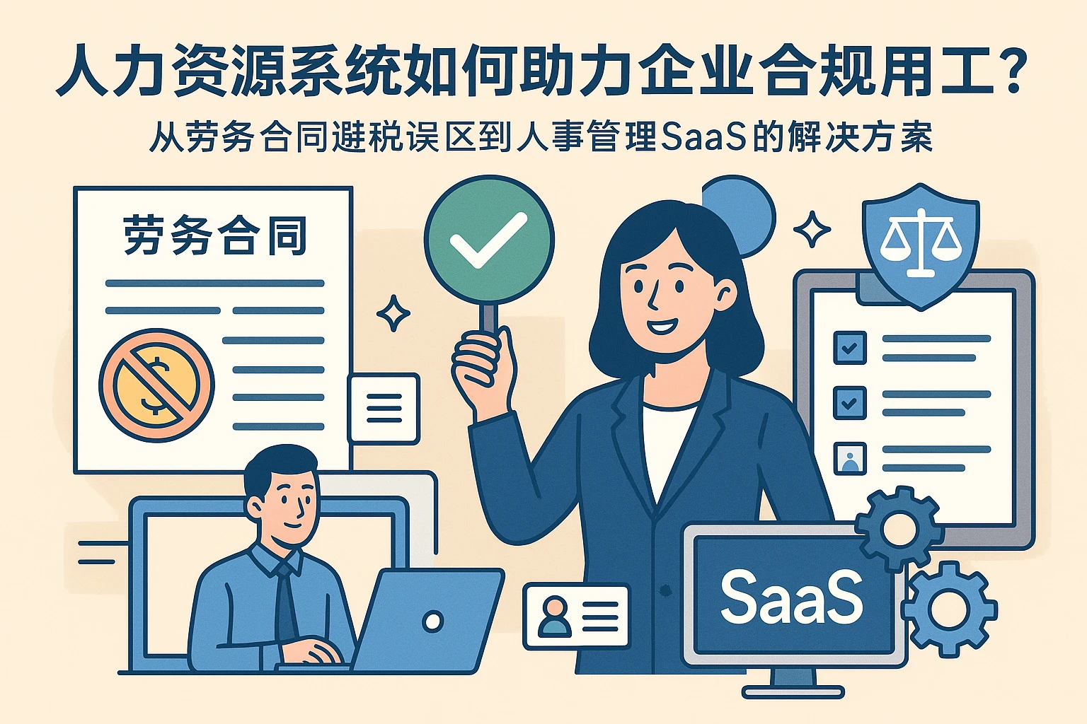 人力资源系统如何助力企业合规用工?从劳务合同避税误区到人事管理SaaS的解决方案